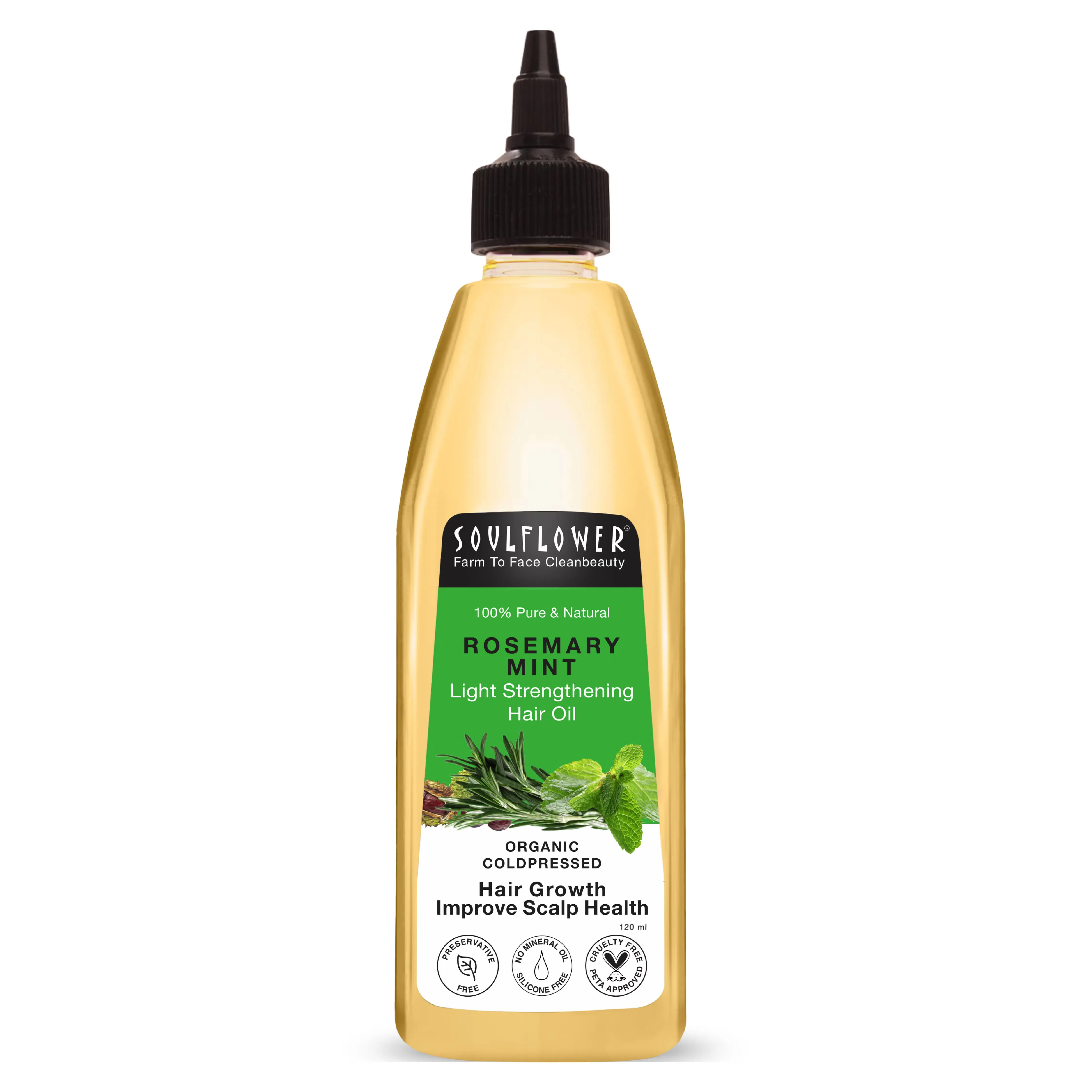 Soulflower Rosemary Cooling Mint Light Oil