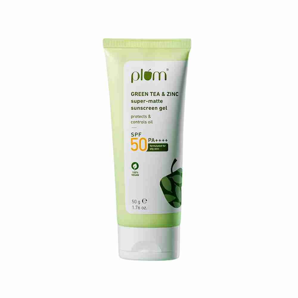 Plum Green Tea & Zinc Super-Matte SPF 50 Sunscreen Gel for Oily Skin